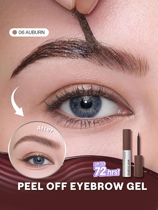 SHEGLAM Tint Lock Tattoo Peel Off Brow Gel- Auburn