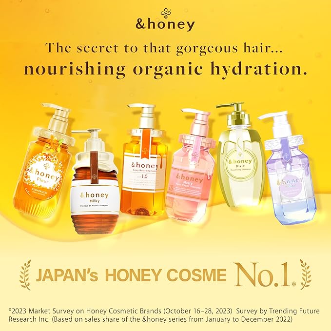 [Genuine Product] &honey Deep Moist Hair Oil 100mL/ 3.38 Oz Sulfate-Free Moisturizing Hair Oil for Dry Hair |Unique Blend of Honeys & Argan Oil for Shine, Hydrated Hair Japanese (1, Oil)