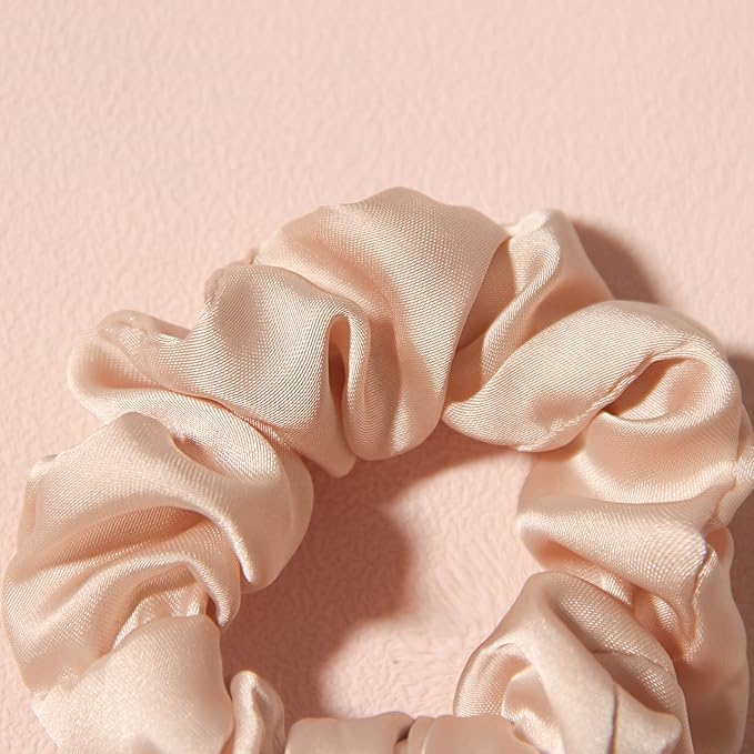 Hair Scarf Scrunchies for Women, LFOUVRE Scarf Scrunchies, 2pcs Knotted Scarf Hair Ties for Girls,Silky Satin Hair Scarf Headband, Elastic Hair Bands Ribbon Scrunchy, Ponytail Holder Hair Accessories