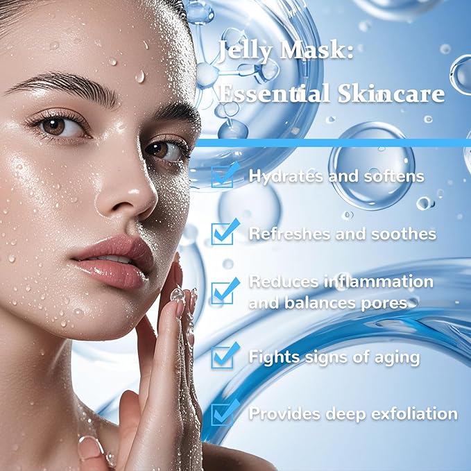 Collagen Jelly Mask – Jelly Mask for Facials & Vajacial, Mascarilla Hidroplástica Facial,Esthetician Supplies for All Skin Types (Hyaluronic Acid)