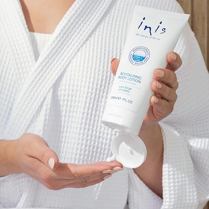 Inis the Energy of the Sea - Revitalizing Body Lotion for Women and Men, Seaweed and Shea Butter Daily Moisturizer, Non-Greasy Scented Skin Lotion, 7 fl oz