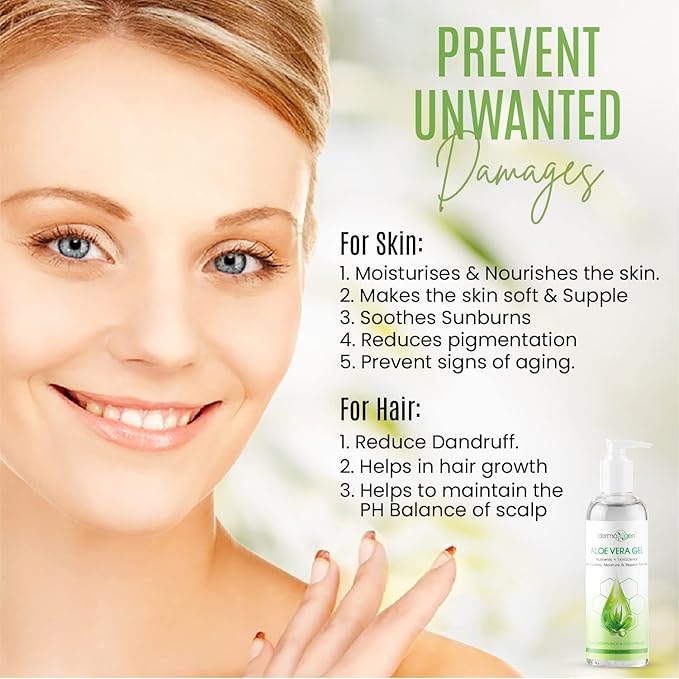 Aloe Vera Gel with Witch Hazel, Vitamin C, and Vitamin E - Skin Soothes, Moisture, and Repair Formula for Face and Body - Nutrient-Rich, Organic 100% Pure Aloe Vera - 12 FL OZ
