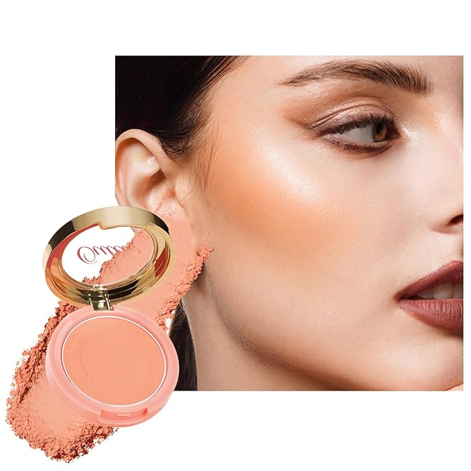 OULAC Peach Blush Matte Finish for Cheeks Highly Pigmented Natural Makeup Smooth Texture Natural Radiant Look| Blendable&Buildable Blush Light Skin Vegan Cruelty-Free 4.8g 16