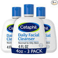 Cetaphil Face Wash, Daily Facial Cleanser for Sensitive, Combination to Oily Skin, 4 Oz 3 Pack, Gentle Foaming, Soap Free, Hypoallergenic
