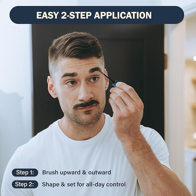 Clear Eyebrow Gel - Brow Shaping & Taming Formula for Mustaches, Beards & Sideburns - Lightweight, Long Lasting & Non Toxic Eyebrows Shaper