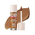 Ruby Kisses Glowy Skin Filter Foundation - All-in-1 Primer, Skin Tint & Highlighter, Hydrating Light Coverage with Squalane, Natural Dewy Finish, Luminous & Radiant Glow (Golden Rich)