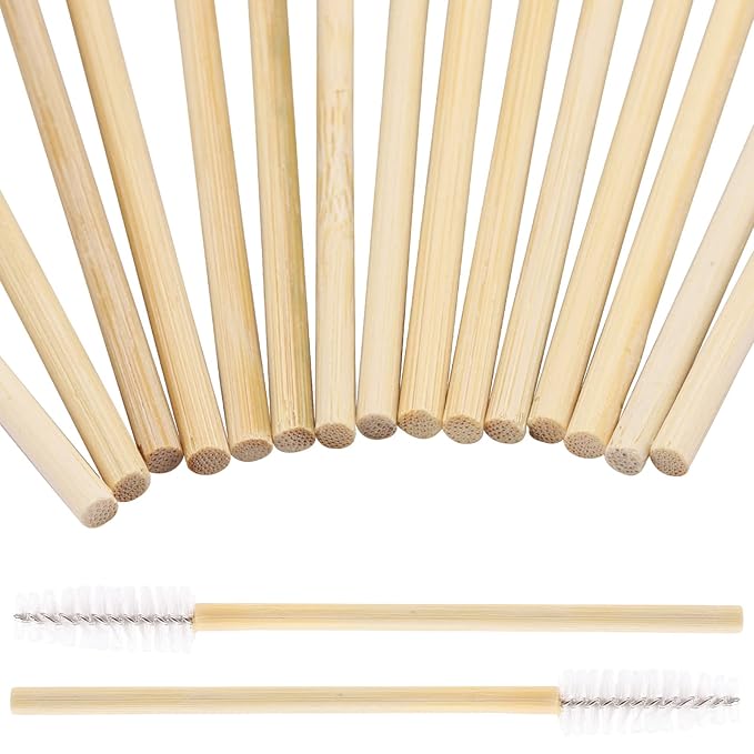 Tbestmax 500 Disposable Mascara Wands Eyelash Brush Spoolies for Eye Lash Extension Eyebrow Bamboo Stick White