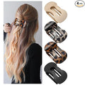 Flat Hair Clips for Women,French Lay Flat Claw Clips,Matte Strong Hold Side Hair Clip Thick & Thin Hair No-Slip Duck Billed Jaw Claw Clip 4 Pcs