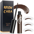 Eyebrow Gel - Peel Off Brow Gel Waterproof with Eyebrow Stencils, Transfer-Proof Eyebrow Tattoo for Girl Create Fuller & Defined Brows Makeup, No Smudge and Easy to Color, 1 Pack (Dark Brown)