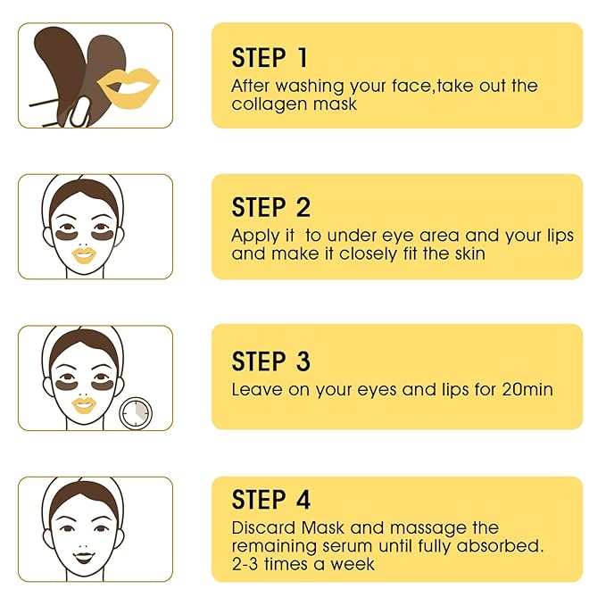 Adofect 40 Pairs Collagen Crystal Lip Mask & Eye Mask Set for Skin Care, Revitalizing, Hydrating, Traveling, Valentines Day Gifts, Bachelorette Party Accessories, Bridesmaid Gifts, Cheer Gifts