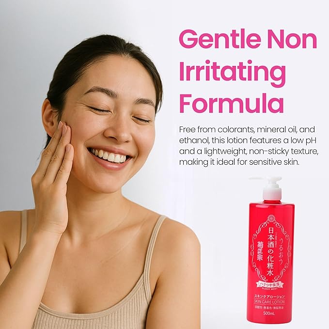 Kikumasamune 2-in-1 Natural & Hydrating Facial Toner + Full Body Lotion for Women & Men with Fermented Rice & Ceramides & Amino Acids, Japanese Skincare Rice Face Toner & Body Lotion, 16.9 Fl Oz FIRM
