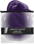 African Net Sponge Authentic for Exfoliating - Extra Knots for Deep Cleansing & Back Scrubbing - Body Scrubber Washcloth for Women & Men - Daily Shower Exfoliator for Smooth, Glowing Skin(Purple)
