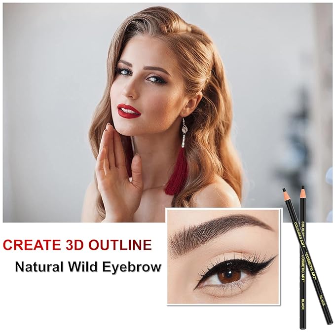 5 Pcs Gray Eyebrow Pencils for Women with Sharpener Waterproof and Sweat-Proof Eyebrow Pen Long-Lasting Eyeliner Pencil Create a Natural Eye Brow Makeup