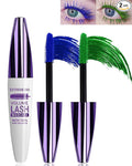 5D Blue Green Colored Mascara for Eyelashes-2 Colors Longlasting Waterproof Mascara Volume and Length,Curling Fiber rimel de pestañas,Christmas Makeup Gift for Women Girl Cosplay Party Stage Use