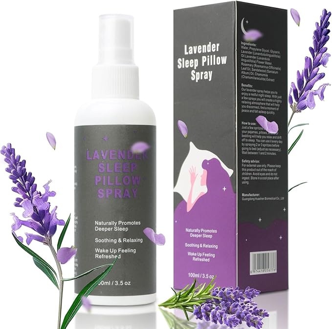 Lavender Sleep Spray 100ml by Nielies – Deep Rest Pillow Mist for Bed, Linen & Curtains – Long Lasting Calming Bedroom Fragrance