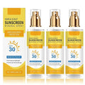 Hair & Scalp Sunscreen Spray SPF 30 Non-Greasy - UV Protection for Color-Treated Hair, Travel-Size Scalp Sunblock Prevents Fading & Dryness, Beach Pool Essential for All Hair Types 3.38oz (3)