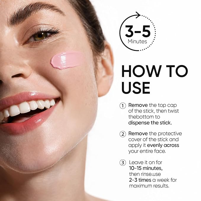 SKINTIFIC Niacinamide Bright Boost Face Mask Stick, Brightening & Pore-Blurring Mask Stick with Pink Sea Salt, Arbutin & Tranexamic Acid, Gentle Exfoliating, Non-Drying, Skincare Facial Mask