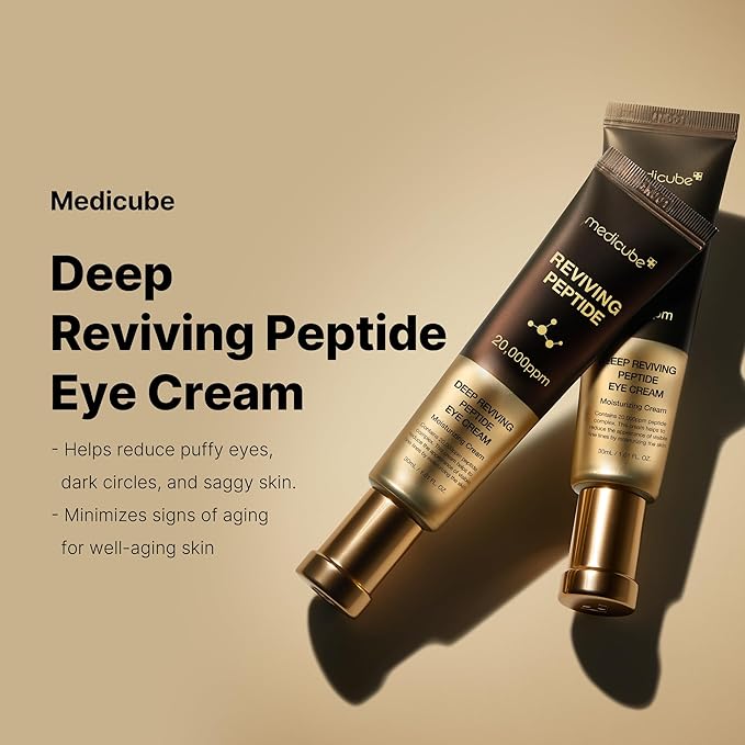medicube Eye Serum Duo for Firmer-Looking Skin: PDRN Peptide Serum and Deep Reviving Peptide Eye Cream | Korean Skincare, Gifts for Women, Skin Care Set