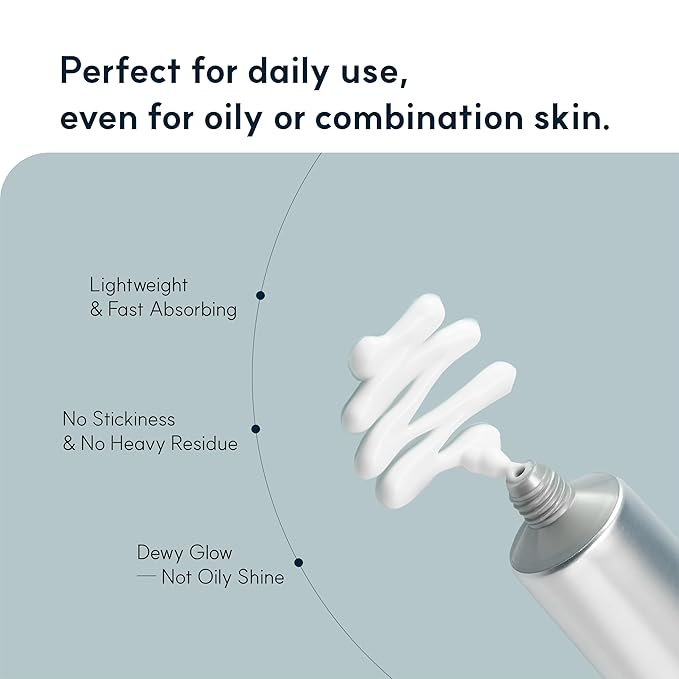 S.NATURE Pore Refining Moisturizer for Dry & Sensitive Skin – Squalane Hydrating Face Cream, Tightening & Smoothing Pores, Lightweight Korean Skincare, 2.02 fl oz