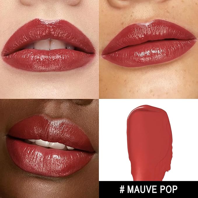 MAKI YIKA Moisture Mauve Red Lipstick for Women Hydrate Tinted Lip Balm for Mother's Day Dry Cracked Lips Sheer Lipstick Lip Tinted Glossy Finish,MA059 Mauve Pop