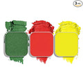 Christmas 3-Color Eyeshadow Trio – Festive Holly Red, Evergreen Green & Golden Yellow, Matte & Shimmer, Highly Pigmented Powder Refills for DIY Custom Magnetic Palette & Holiday Makeup