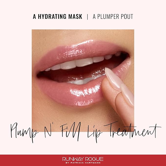Runway Rogue Plump N’ Fill Lip Treatment, Hydrating and Plumping Lipcare Mask with Tri-Peptide Formula, 3.35 Ounces