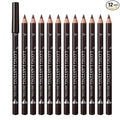 12 PCS Black Eyeliner Pencils,Professional Long Lasting Waterproof Makeup Pencils,Highly Pigmented Inner Corner Eye Highlighter Eyeliner Pencil Eye Liner Pen Sets for Women