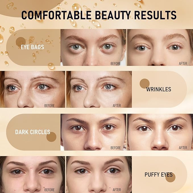 LAVONE Eye Mask - 30 Pairs Caffeine Eye Patches Skin Care Products,Eye Masks Skincare for Dark Circles and Puffiness, Reduce Wrinkles, Eye Bags and Fine Lines, for Women and Man - Caffeine