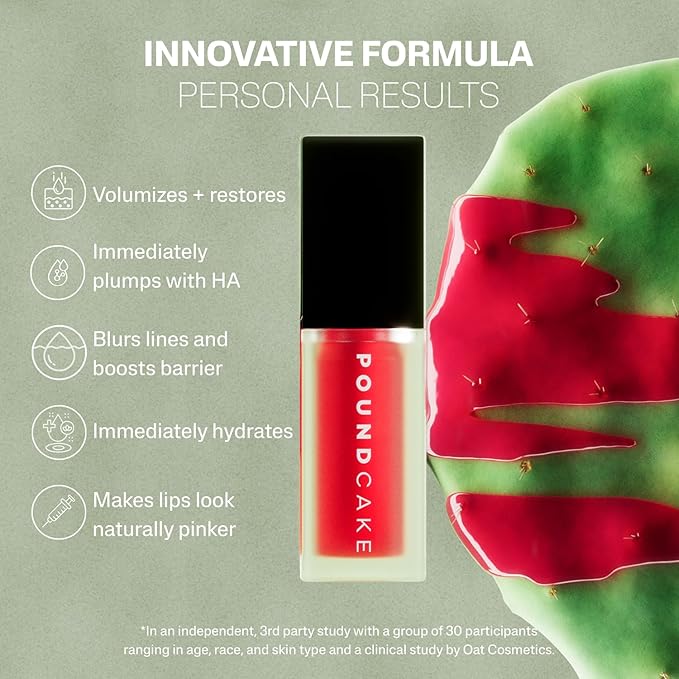 POUND CAKE Cake Theory: Lip Tone Equalizing Oil | For Balanced Lip Color | Hydrating and High-Shine Blurring Lip Oil with Pink Tint | Clean, Vegan, and Moisturizing Formula – 0.23 oz, Cactus Jam