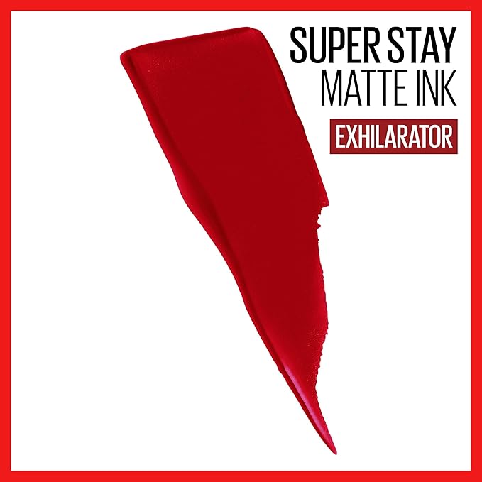MAYBELLINE Super Stay Matte Ink Liquid Lipstick Bundle with Long Lasting High Impact Color, Up to 16H Wear, 1 Count Each in Shades Founder and Exhilarator