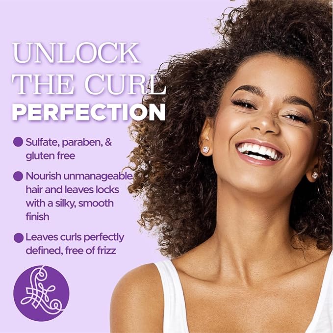 Luseta Curl Enhancing Shampoo Nourishing and Moisturizing for Curly Hair, Repair Damaged Hair, Restore Bounce 16.9 Oz, Gluten Free, Sulfate Free