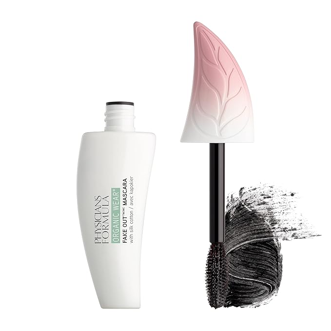 Physicians Formula Organic Wear Lash-Boosting All Natural Mascara, Lifts, Lengthens, For Sensitive Eyes, Dermatologist Tested - Natural Black