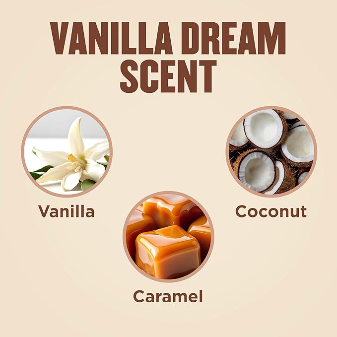Gold Bond Vanilla Dream Softening Hand Cream Set, Luxurious Everyday Hand Cream with Shea Butter to Help Boost Skin Moisture and Cocoa Butter to Help Soften Skin, Warm Vanilla Dream Scent, 3 oz, 4 pk