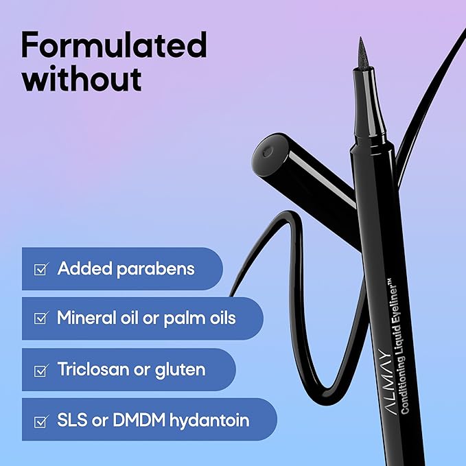 Almay Conditioning Liquid Eyeliner, Longwearing, Waterproof, Hydrating (Packaging May Vary), 30 Navy, 0.03 fl oz