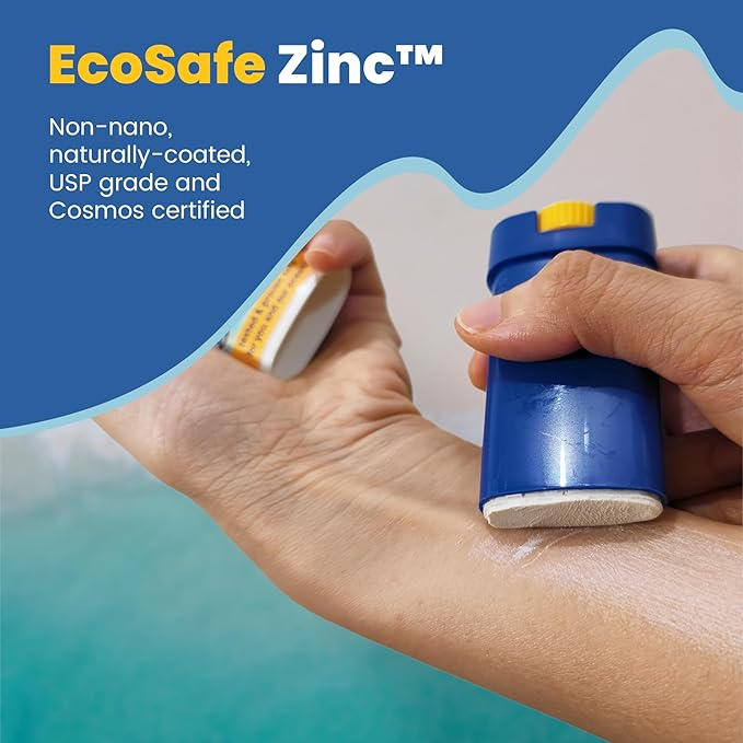 STREAM 2 SEA EcoStick SPF 35 Mineral Sunscreen Stick, Sweat Water Resistant Sunblock, USDA Approved Biodegradable Paraben Free Reef Safe Sunscreen Protection UVA UVB (EcoStick Sport) - 0.5 oz