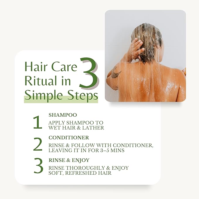 EDENIKA BOTANICALS Tea Tree Oil Shampoo and Conditioner Set, Deep Cleansing for Buildup & Oily Scalp, Soothes Itchy Scalp & Refreshes Hair, Sulfate Free, Women & Men, 16 fl oz Each