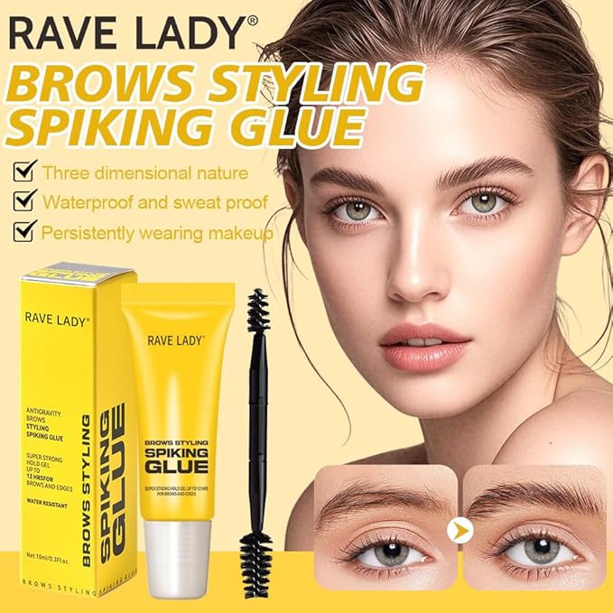 Eyebrow Setting Gel, Waterproof Long-Lasting Lock & Freeze Brow Styling gel,Brow Fix Gel for Long-Lasting Hold，Easy To Wear Shaping Eyebrows Makeup(Pack of 3）