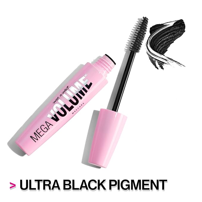 wet n wild Mega Volume Waterproof Mascara, Very Black, 0.21 Ounce,C157A (Pack of 2)
