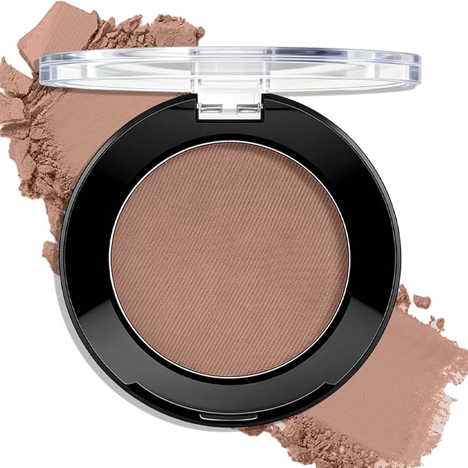 Warm Oat Matte Eyeshadow Palette, Mini Monochrome Brown Eye Shadow for Older Women, Pigmented Neutral Eyeshadow Powder Compact sombras para ojos, Naturing-Looking Smooth Blendable Color