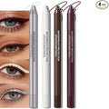 4Pcs Brown White Silver Burgundy Eyeliner Pencil, Sharpenable Gel Eye Liner Pen Smudge proof, Matte Metallic Waterline Eyeliner for Older Women Cream Eyeshadow Stick Pigmented Eye Makeup
