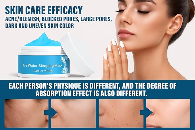 J Skin Beauty HYDRA MOIST Ice Water Sleeping Mask, 300g Fast absorbing.With cooling effect