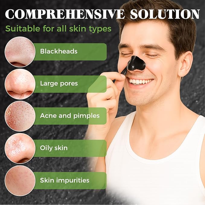 Blackhead Remover Mask, Charcoal Peel Off Face Mask for Men & Women, Deep Pore Cleansing Bamboo Charcoal Mask for Face & Nose, Removes Acne & Blackheads, 4.23 Oz