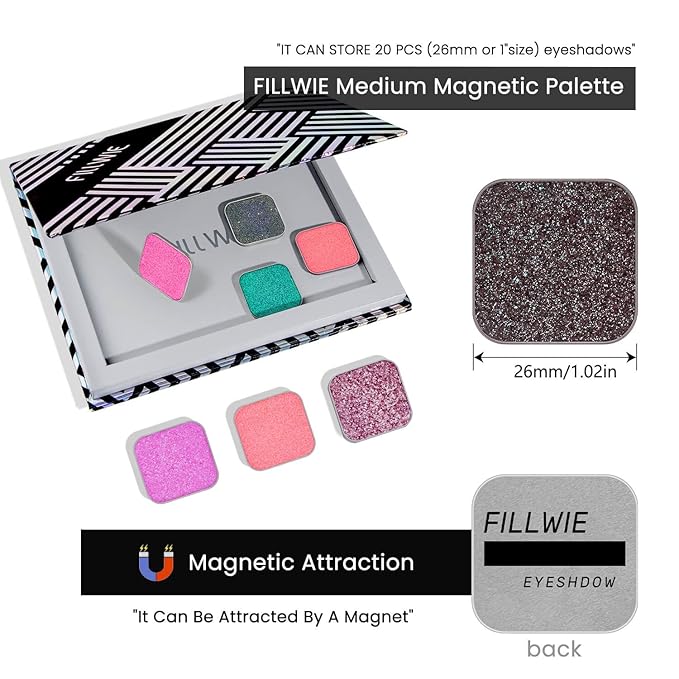 Duochrome Chameleon Single Eyeshadow, Purple to Blue Iridescent Shift, Creamy Putty Texture Cream-to-Powder, Zero Fallout Metallic Shimmer, High Pigment, Fits Magnetic Palette (Nebula)