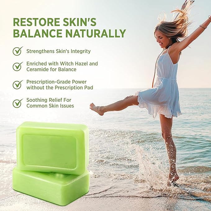 Tea Tree Soap, Relief Soap Bar Infused with Tea Tree Oil, Natural Foot & Body Soaps for Healthy Skin, Addresses Foot Discomfort and Skin Irritations, Gentle Exfoliating Bar Soap for Men Women