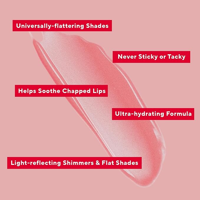 Mirabella - Luxe Advanced Formula Lip Gloss, Non-Sticky Hydrating Lip Glosses with Vegan Lanolin, Jojoba Oil & Vitamin E, Long-Lasting & Cruelty-Free Makeup, Lavish (Shimmering Light Nude)