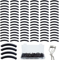 100 Pcs Eyelash Curler Refill Pads, Fit for Tweezerman Eyelash Curler Refills, Gentle & Safe on Lashes,Black.
