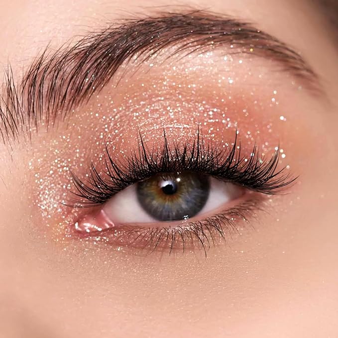 KEYYOU Sicily Lash Clusters Fairy Eyelash Extension CC Curl 120Pcs Eyelash Extension Wispy Natural Invisible Band Lash with Waterproof DIY Lash Extension at Home(Sicily-CC-8-16MIX)
