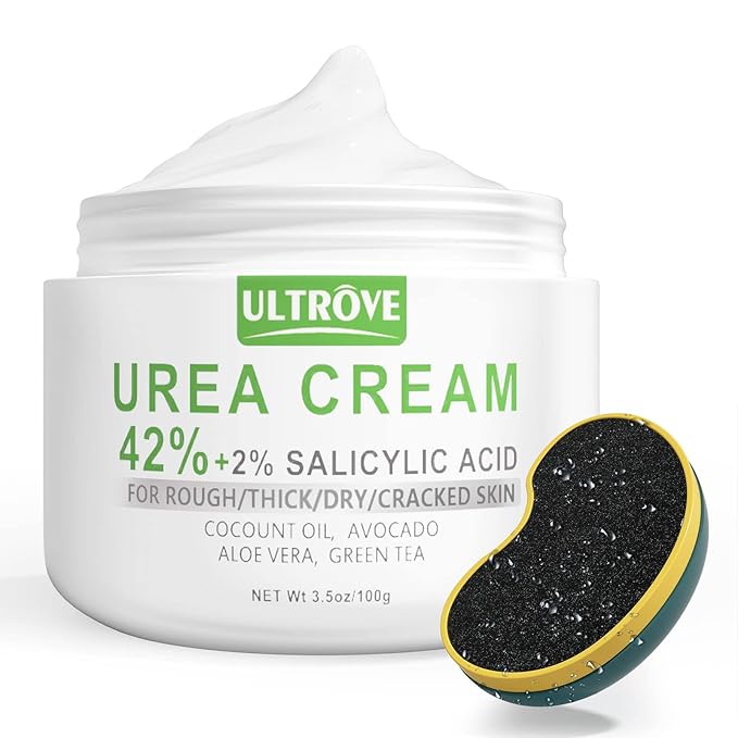 Urea Cream 42% - 2% Salicylic Acid Foot Moisturizer - Callus & Dead Skin Remover, Repairing Foot File, 3.5 oz