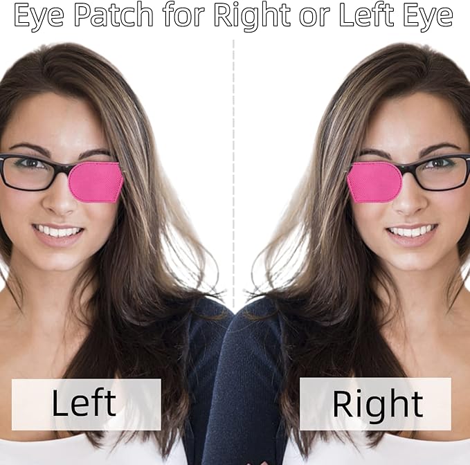 Eye Patches for Adults Kids Eye Patch for Glasses Treat Lazy Eye Amblyopia Strabismus for Left or Right Eyes