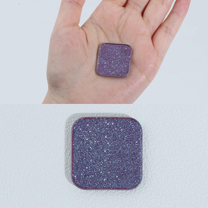 Duochrome Chameleon Eyeshadow, Blue-Purple Shift Shimmer, High-Pigment Long-Lasting, Metal Pan Refill Fits Magnetic Makeup Palettes (Flushed Lizard)